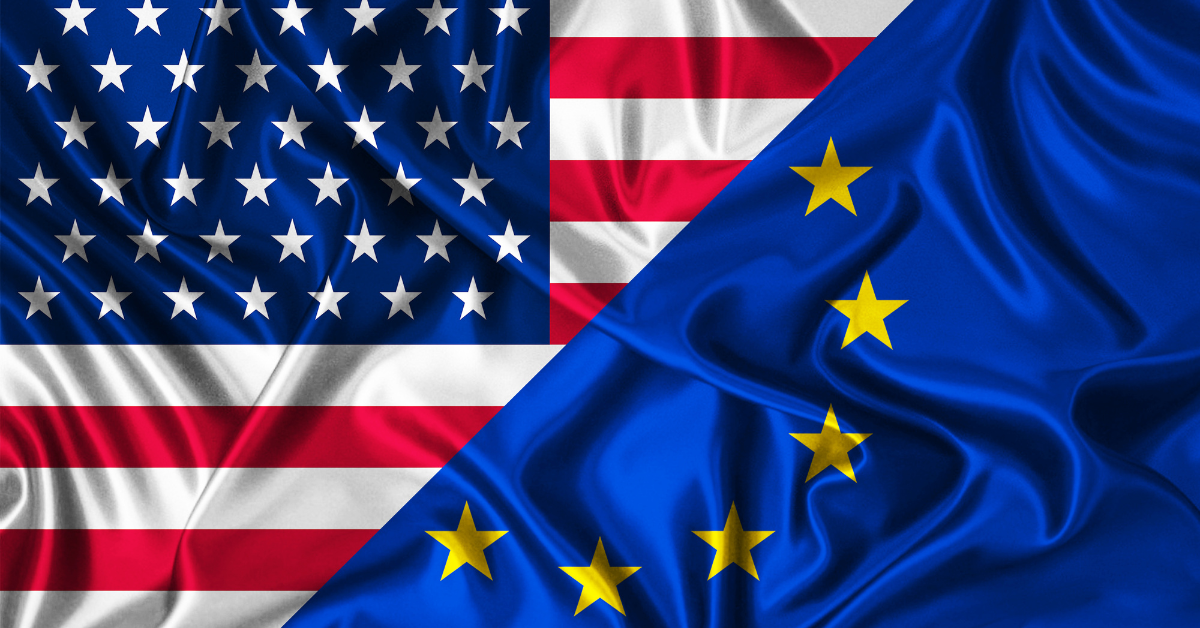 US EU Flags